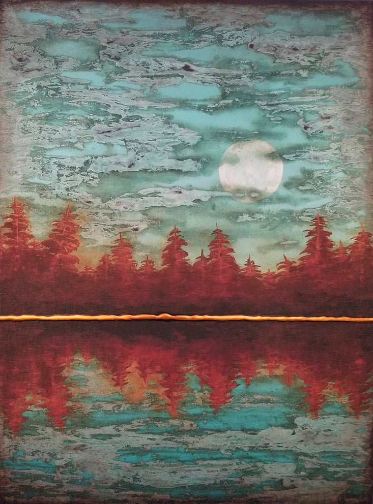 Reflecting Trees - Vertical (canvas wrap)