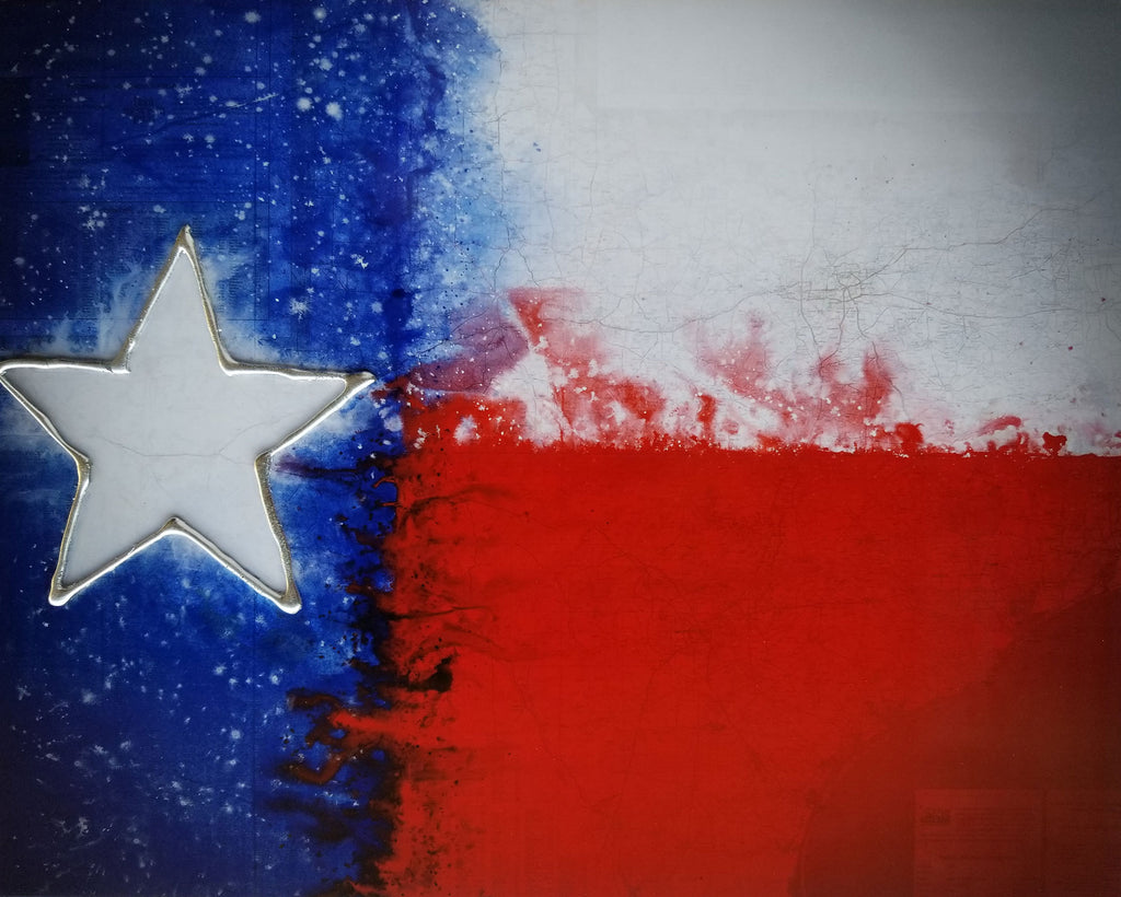 Texas Flap Map (canvas wrap)