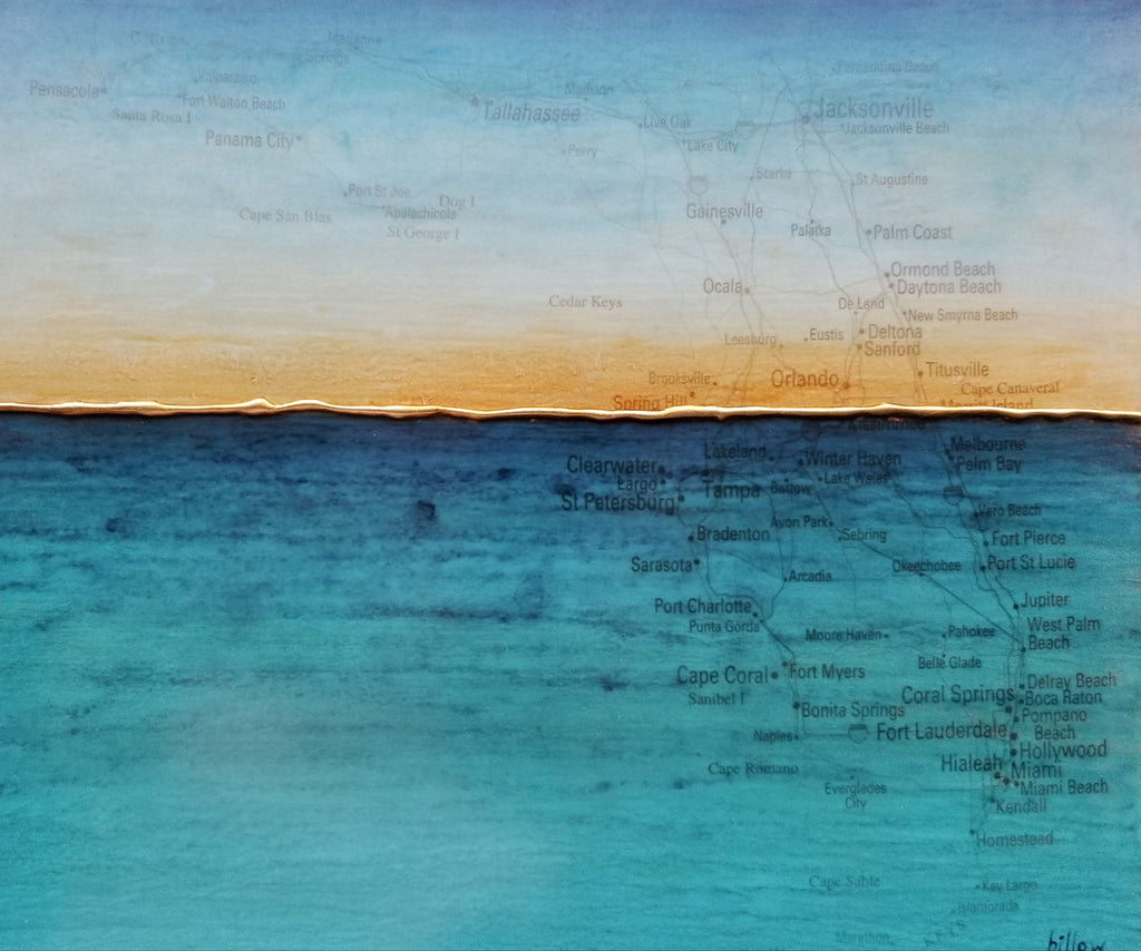 Florida Twilight on Teal Waters (canvas wrap)