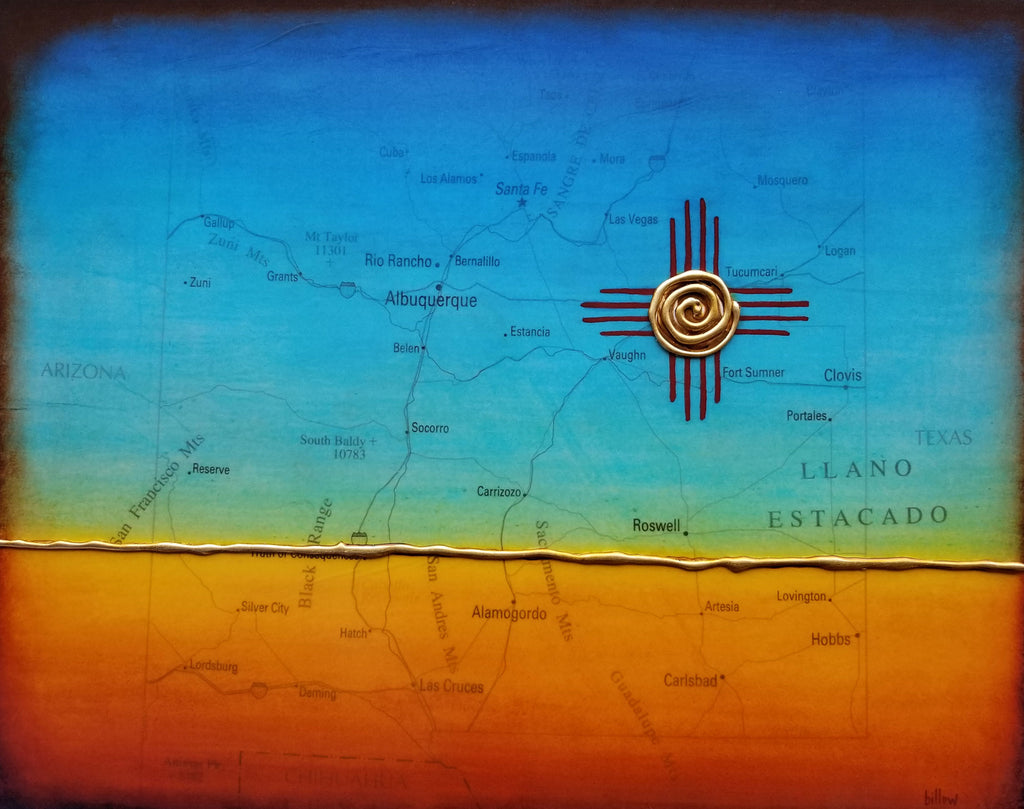 New Mexico Zia Sun Landscape (canvas wrap)