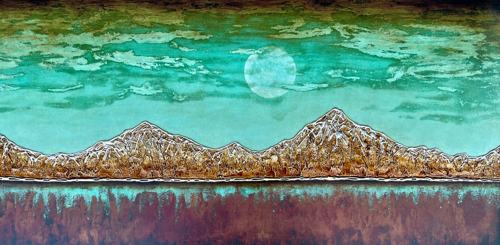 Silver Patina Moon Mountain (Hybrid) 30" x 60" *Shipping will be added *Shipping will be added and local pickup discount does not apply.
