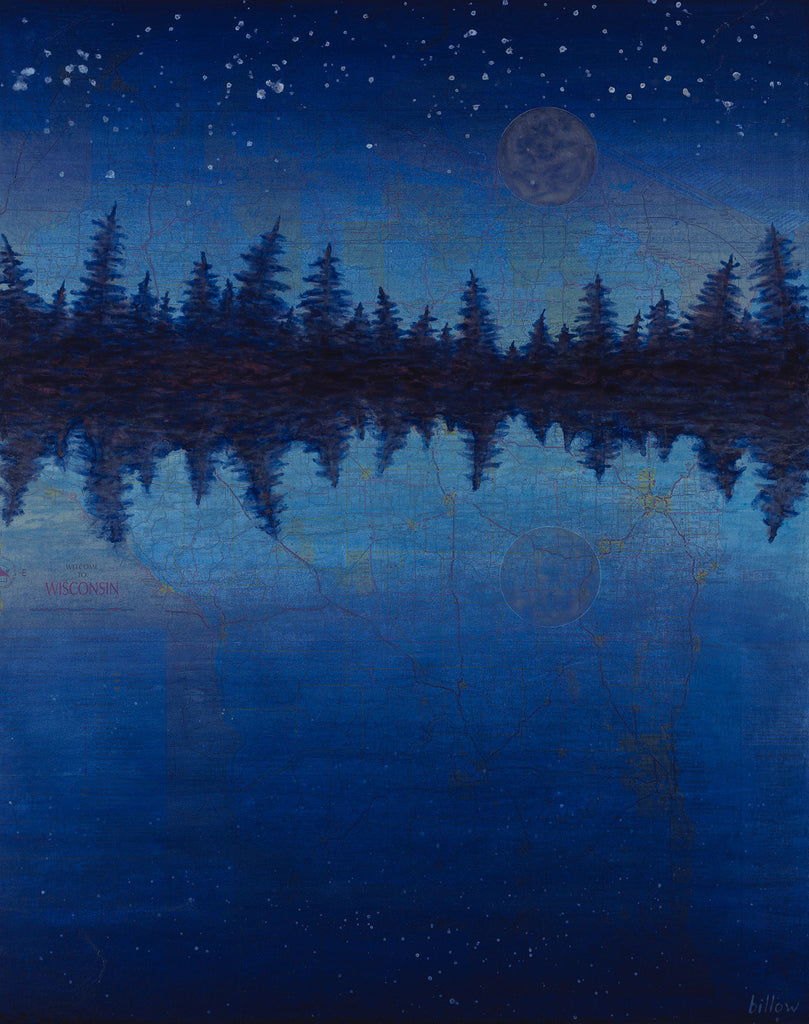 Wisconsin Blue Reflecting Trees (photo print)