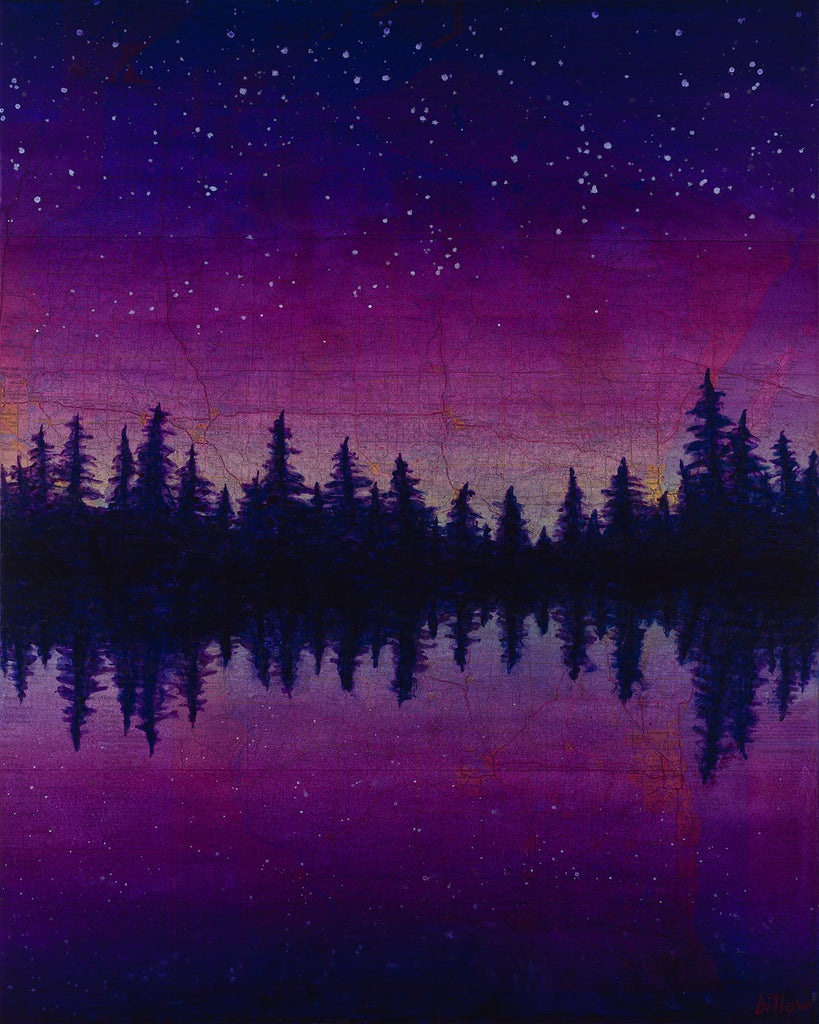 Wisconsin Purple Reflecting Trees (photo print)