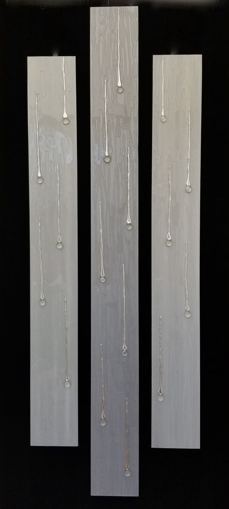 Gray Rain Triptych  18" x 60" (original artwork) SOLD